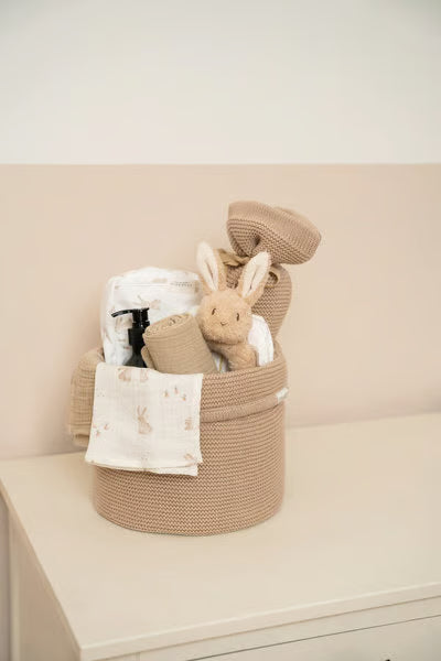 Little Dutch - Cesto portaoggetti piccolo - 100% Cotone Organico - Beige