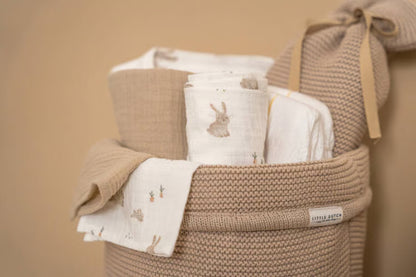Little Dutch - Cesto portaoggetti piccolo - 100% Cotone Organico - Beige