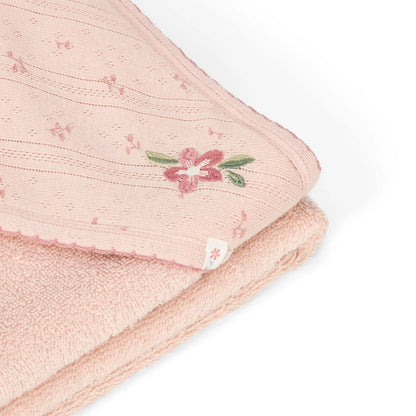 Little Dutch - Telo-accappatoio con cappuccio - ricamato - Pure Blossom