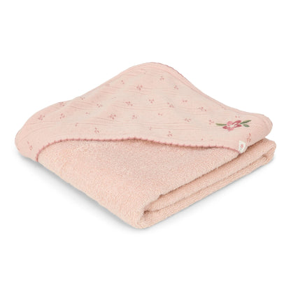 Little Dutch - Telo-accappatoio con cappuccio - ricamato - Pure Blossom