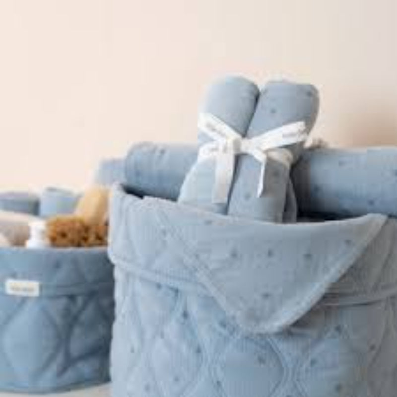 Little Dutch - 2-pack Mussola 70x70 cm - 100% Cotone Organico - Pure Denim Blue