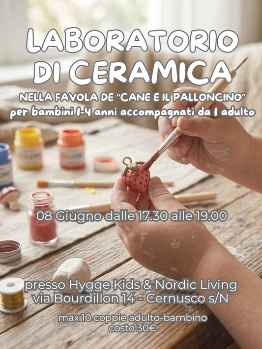 Laboratorio ceramica coppia Bimbi-Adulti | 1-4 anni