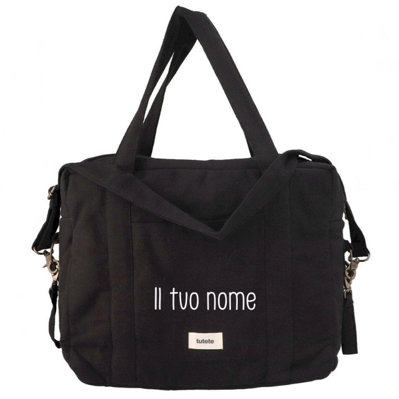 Tutete - Borsa Passeggino  Cotton Black Nero