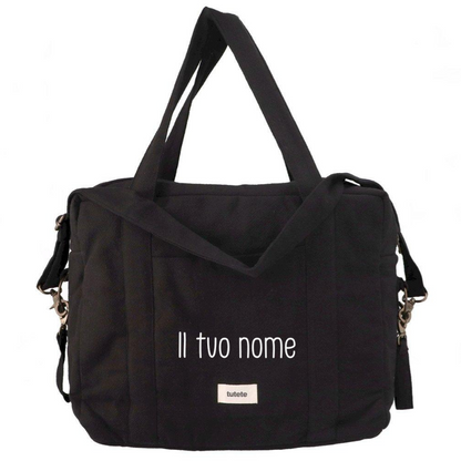 Tutete - Borsa Passeggino  Cotton Black Nero