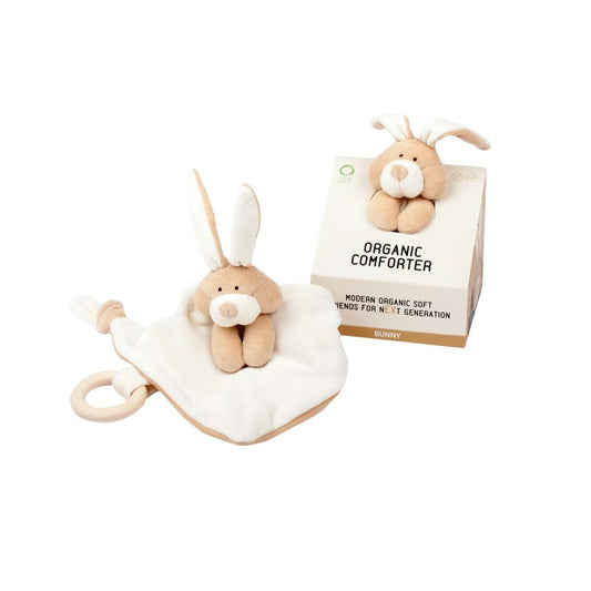 Wooly Organic - Dudù Bunny con anello in legno - Cotone organico BIO