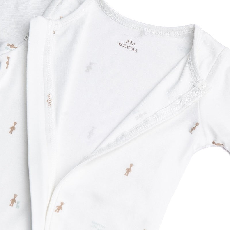 Bamboom - Pigiamino neonato con apertura davanti in viscosa di bambù - Fawn acqua