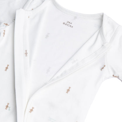 Bamboom - Pigiamino neonato con apertura davanti in viscosa di bambù - Fawn acqua