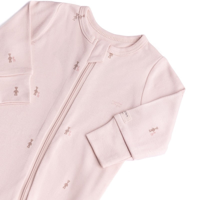 Bamboom - Pigiamino neonato con apertura davanti in viscosa di bambù - Fawn pink