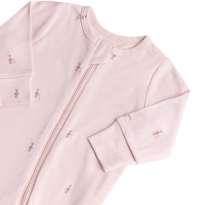 Bamboom - Pigiamino neonato con apertura davanti in viscosa di bambù - Fawn pink