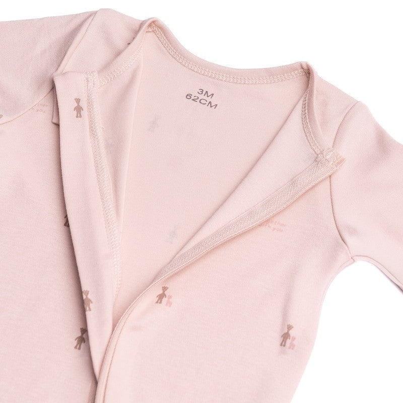 Bamboom - Pigiamino neonato con apertura davanti in viscosa di bambù - Fawn pink