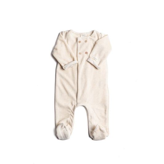 Bamboom tutina neonato con bottoni frontali warm white
