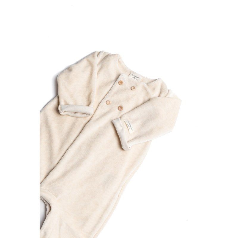 Bamboom tutina neonato con bottoni frontali warm white - foto 2