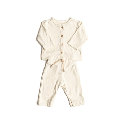 Bamboom twinset neonato con apertura frontale fantasia Bee's