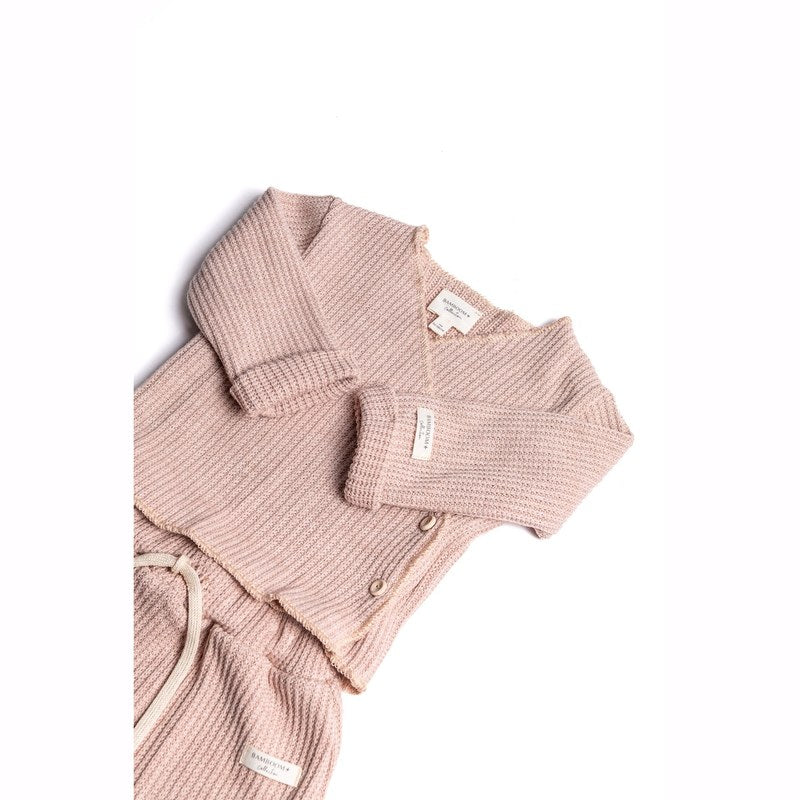 Bamboom twinset neonato con apertura incrociata rosa - foto 2