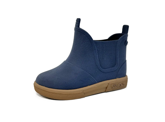 Stivaletti neonato Boatilus Baby Beatly blu navy e beige