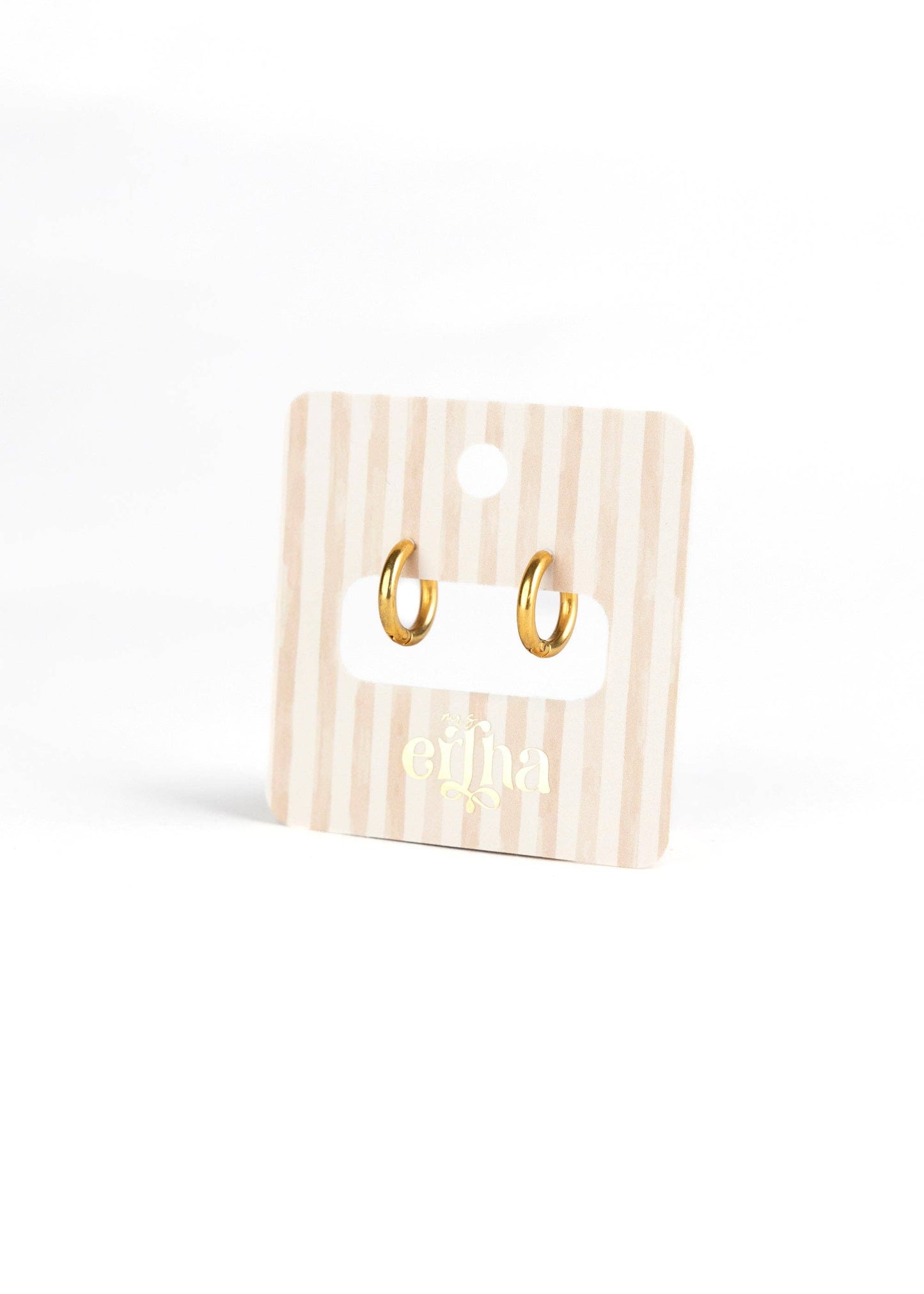 Mrs. Eartha - Essential Hoops - Orecchini a cerchio dorati: 12 mm