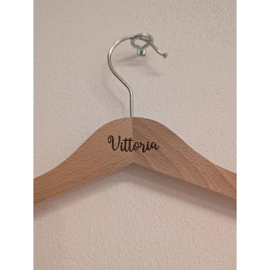 Gruccia Appendiabiti Personalizzabile - Nome inciso al Laser