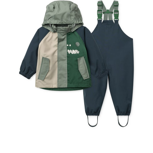 Liewood Manu completo antipioggia giacca e pantaloni bambini multicolor
