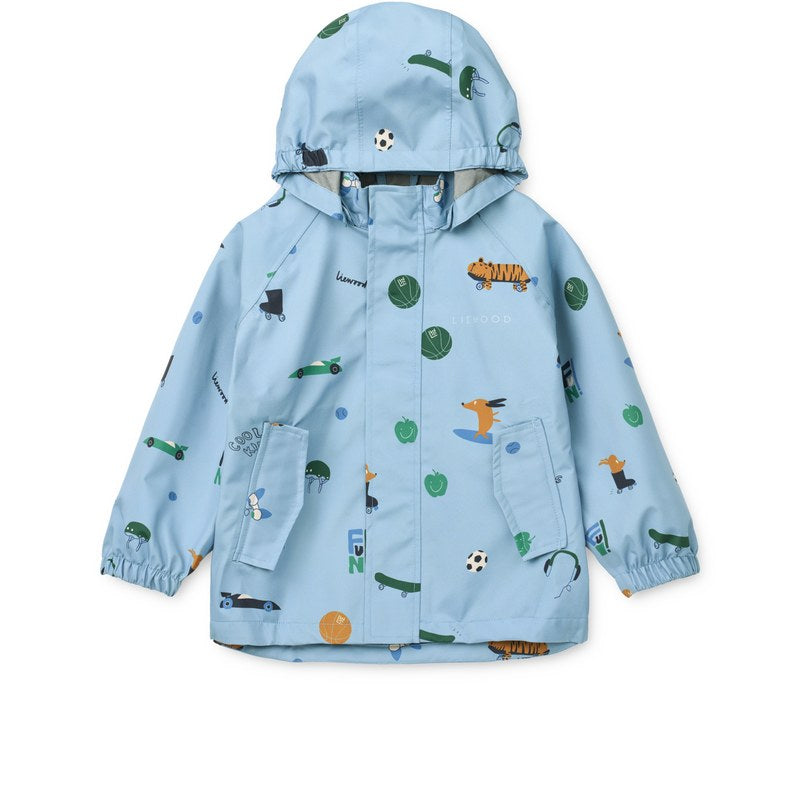 Liewood Pedia completo antipioggia giacca e pantaloni bambini azzurro - foto 3