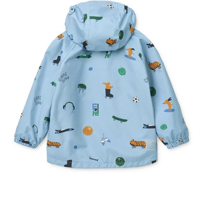 Liewood Pedia completo antipioggia giacca e pantaloni bambini azzurro - foto 4
