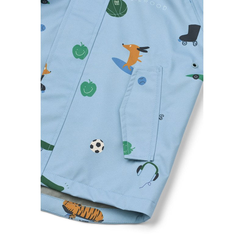 Liewood Pedia completo antipioggia giacca e pantaloni bambini azzurro - foto 6