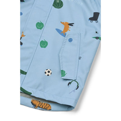 Liewood Pedia completo antipioggia giacca e pantaloni bambini azzurro - foto 6