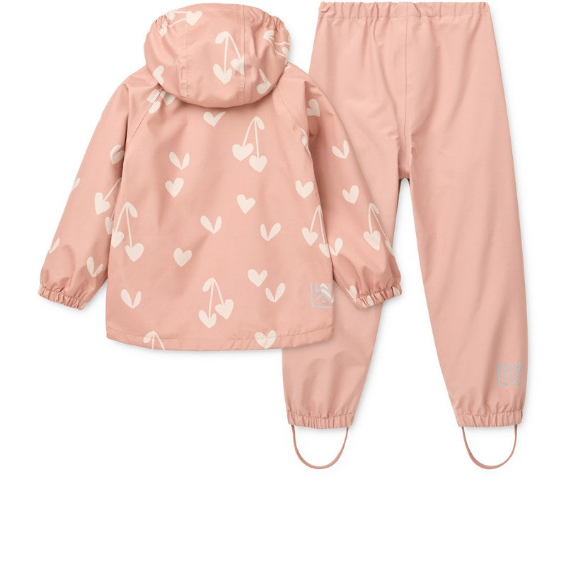 Liewood Pedia completo antipioggia giacca e pantaloni bambini fantasia Cuori - foto 2