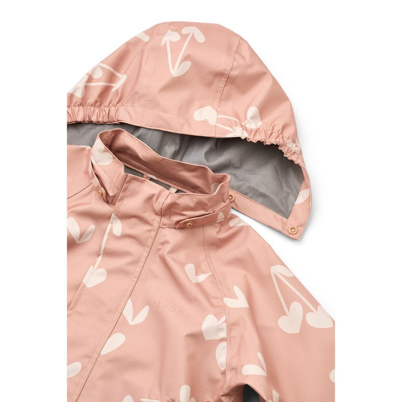 Liewood Pedia completo antipioggia giacca e pantaloni bambini fantasia Cuori - foto 5