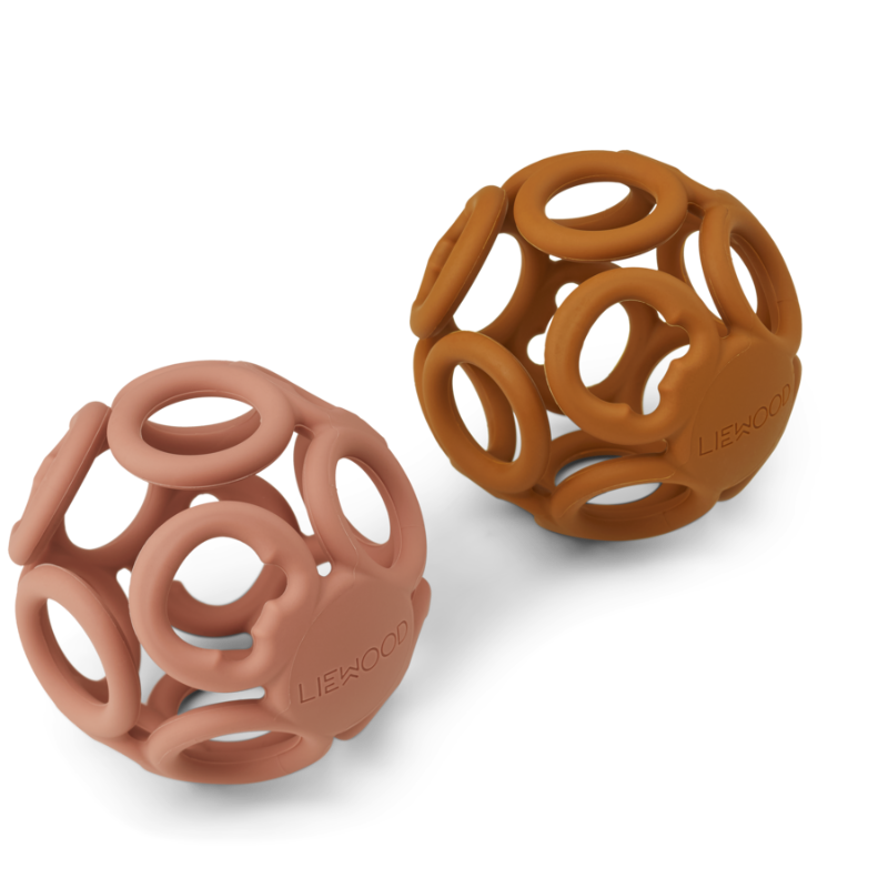 Liewood - Jasmin - Palla Dentizione in silicone per neonati - Senape Rosa