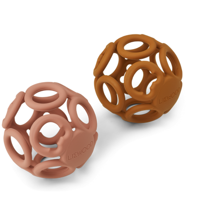 Liewood - Jasmin - Palla Dentizione in silicone per neonati - Senape Rosa