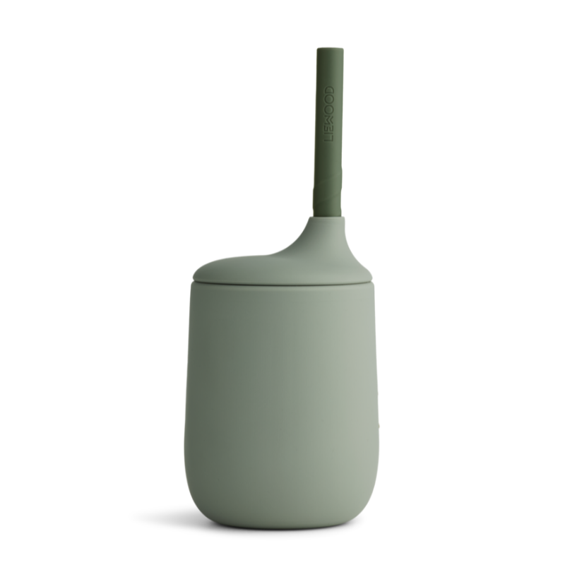 Liewood - Ellis - Sippy Cup - Bicchiere in Silicone con Cannuccia - Verde