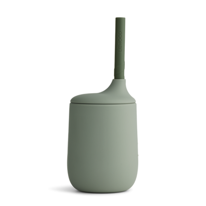 Liewood - Ellis - Sippy Cup - Bicchiere in Silicone con Cannuccia - Verde