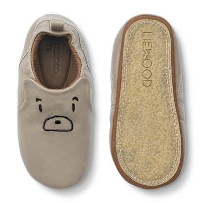 Liewood - Eliot - Pantofole in Pelle - Orso grigio