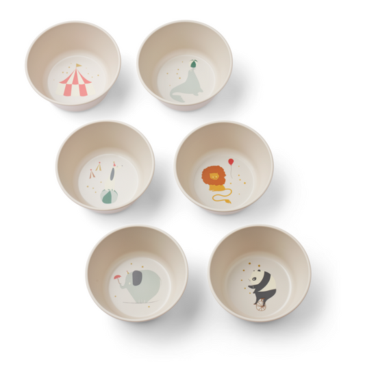 Liewood Cees Set Pappa Circo 6 Pezzi | Ciotole Piatti Fondi Bambini