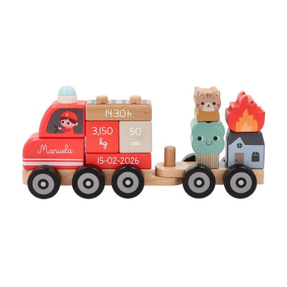 Camion dei pompieri in legno personalizzabile Monnëka - foto 4