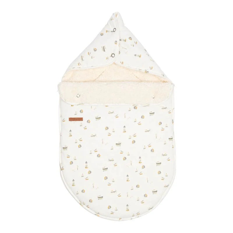 Little Dutch - Sacco invernale Footmuff - Seggiolino auto 0 e ovetto - Sailors Bay White